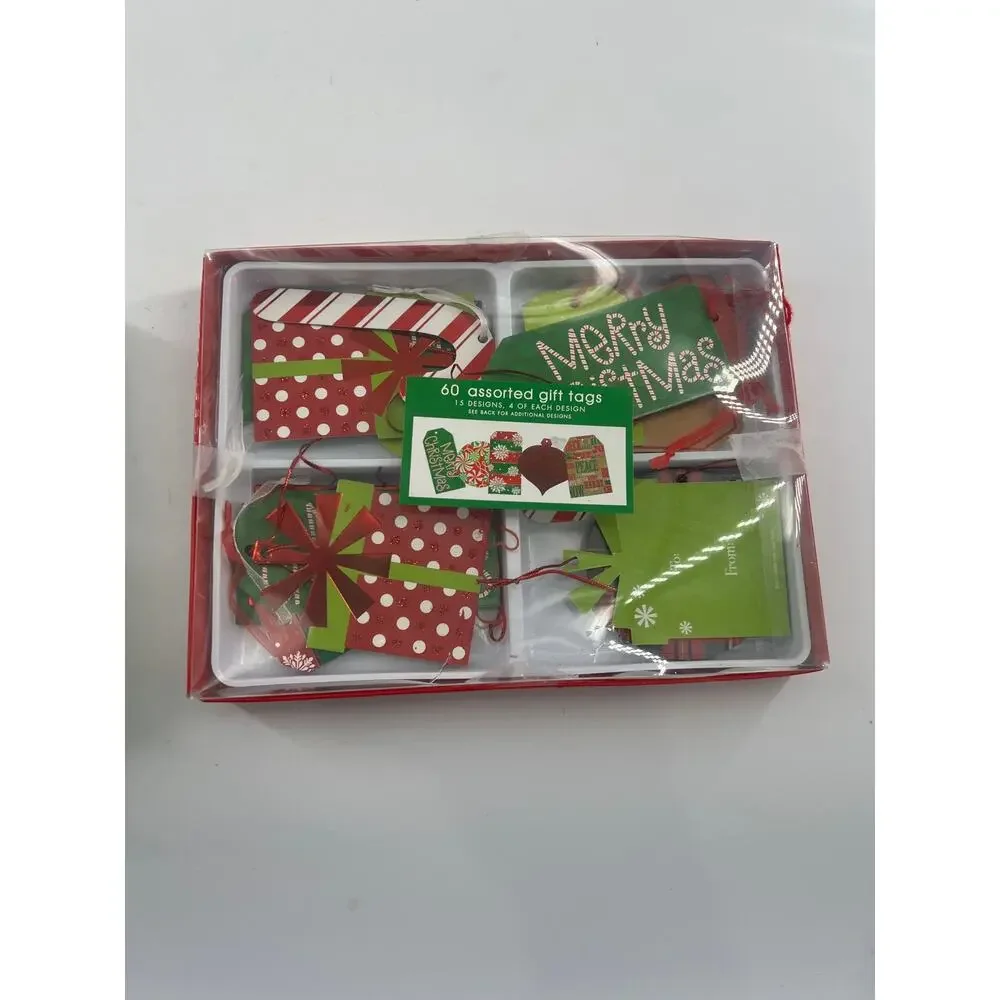 Set of Christmas Name Tags Presents Wrapping Holiday 50+ - Picture 4 of 8